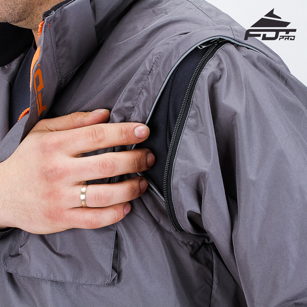 Reliable Zipper on Sleeve for FDT Professional Design Dog Tracking Jacket