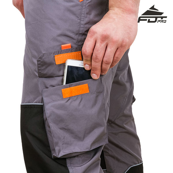 Durable Pants with Side Pockets on Velcro patches