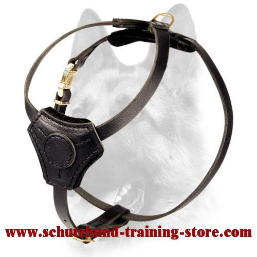 Handmade in Britain padded leather dog lead